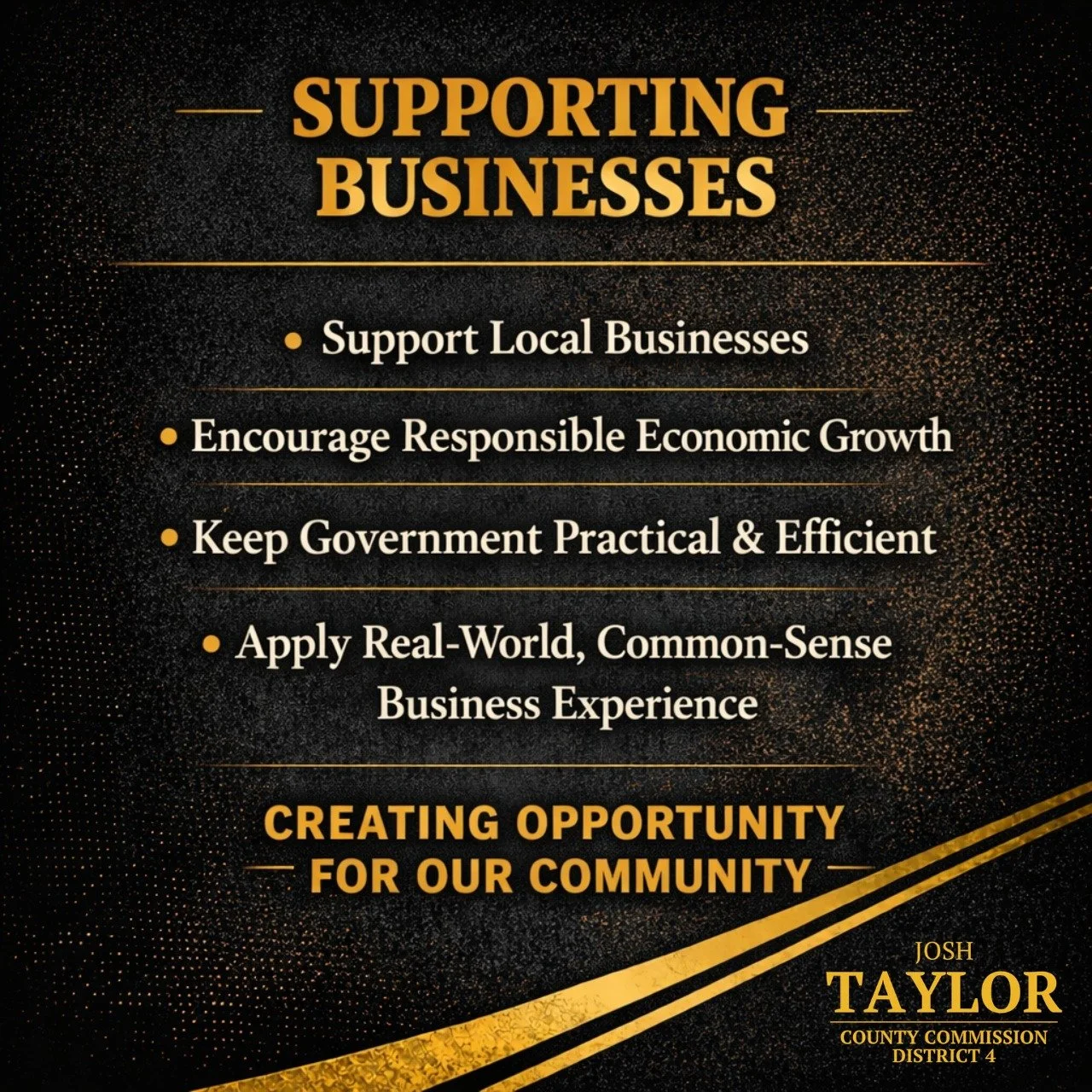 Small businesses are the backbone of our community. They&rsquo;re the ones creating jobs, supporting families, and investing right here at home. As a small business owner, I understand the challenges that come with that, managing costs, dealing with 