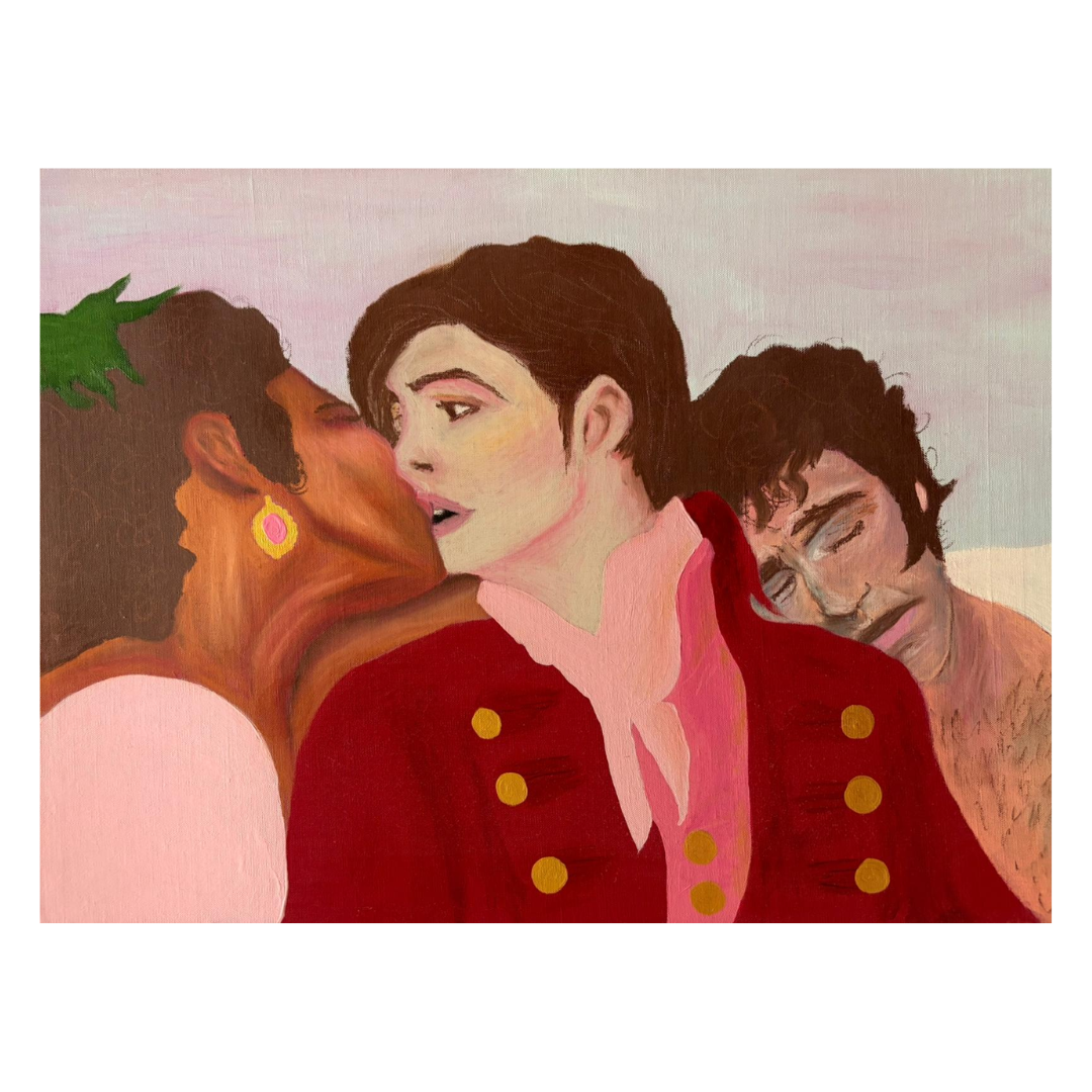 Crisis & Confusión, Mixed media on canvas linen