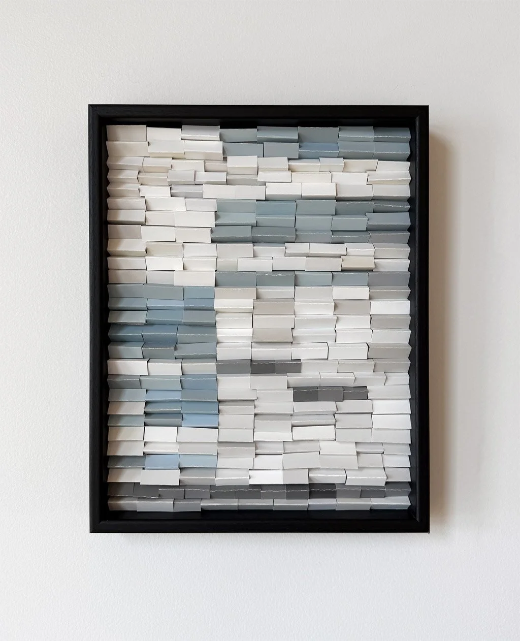 Textured Abstract Minimal Wall Artwork Paper Blue & White 02 (2) North American Female Artist.jpg