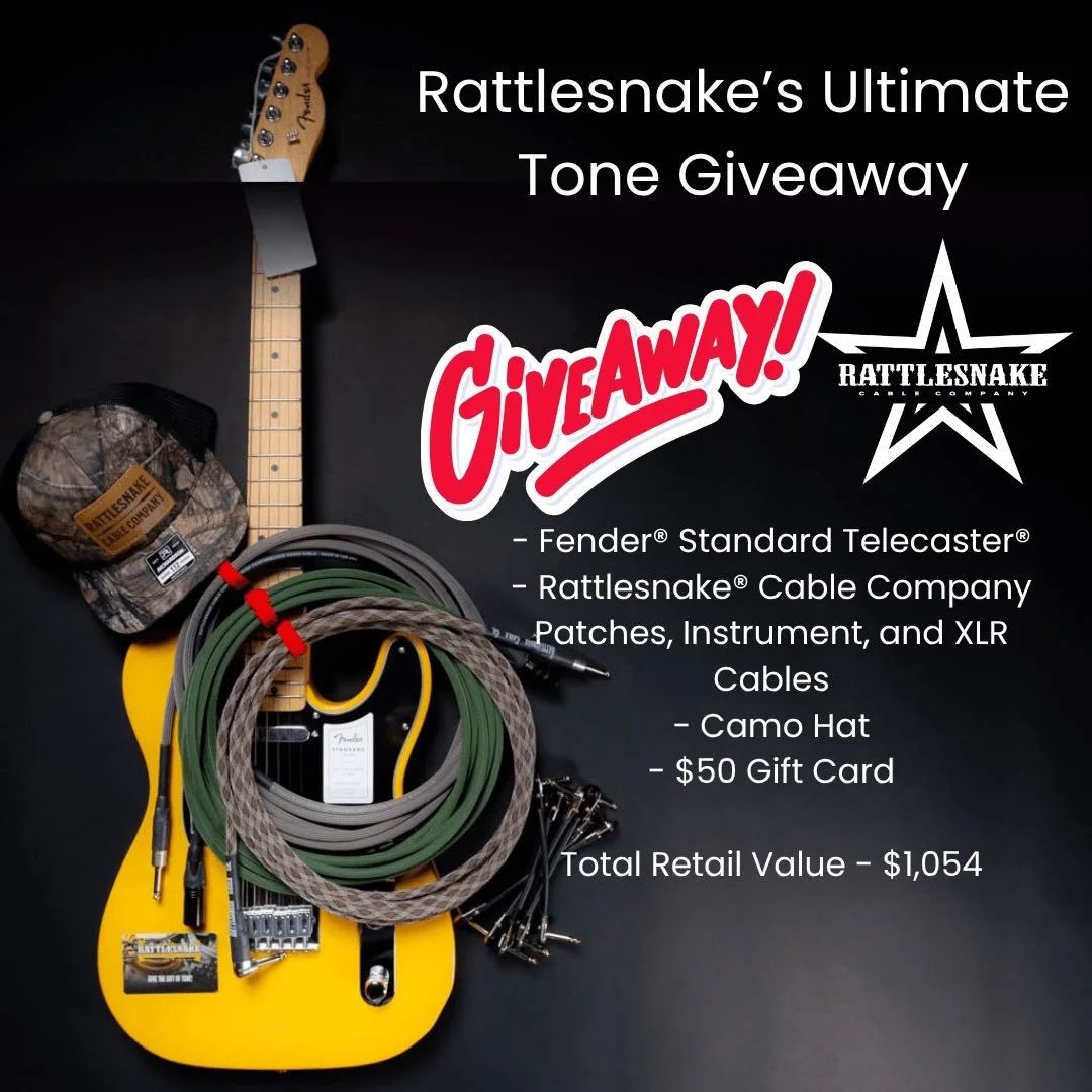 Enter to win the Ultimate Tone Giveaway

@RattlesnakeCables is giving away a Fender Tele + full Rattlesnake rig ($1,054 value)

To enter:

Head over to @RattlesnakeCables and look for a giveaway post and comment &ldquo;WINGIT&rdquo;, or head over to 