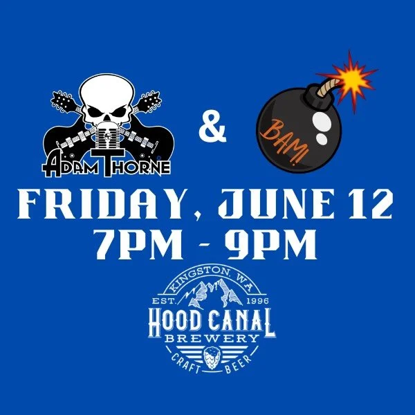 So excited to return to @hoodcanalbrewery and bring back BAM! To play the songs from my upcoming album release for y&rsquo;all! Come and kick off the weekend with us 🤘