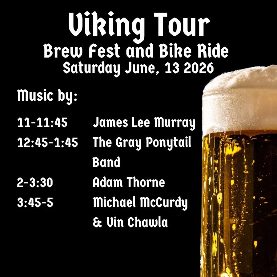 Hoping for a beautiful sunny day this Saturday! The Viking Tour Brew Fest and Bike Ride is back and at Poulsbo Waterfront Park. Music starts at 11 and goes until 5!