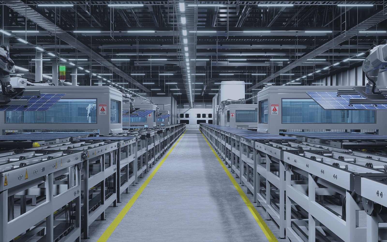 Industrial equipment sourcing supporting large scale manufacturing floor with automated production lines