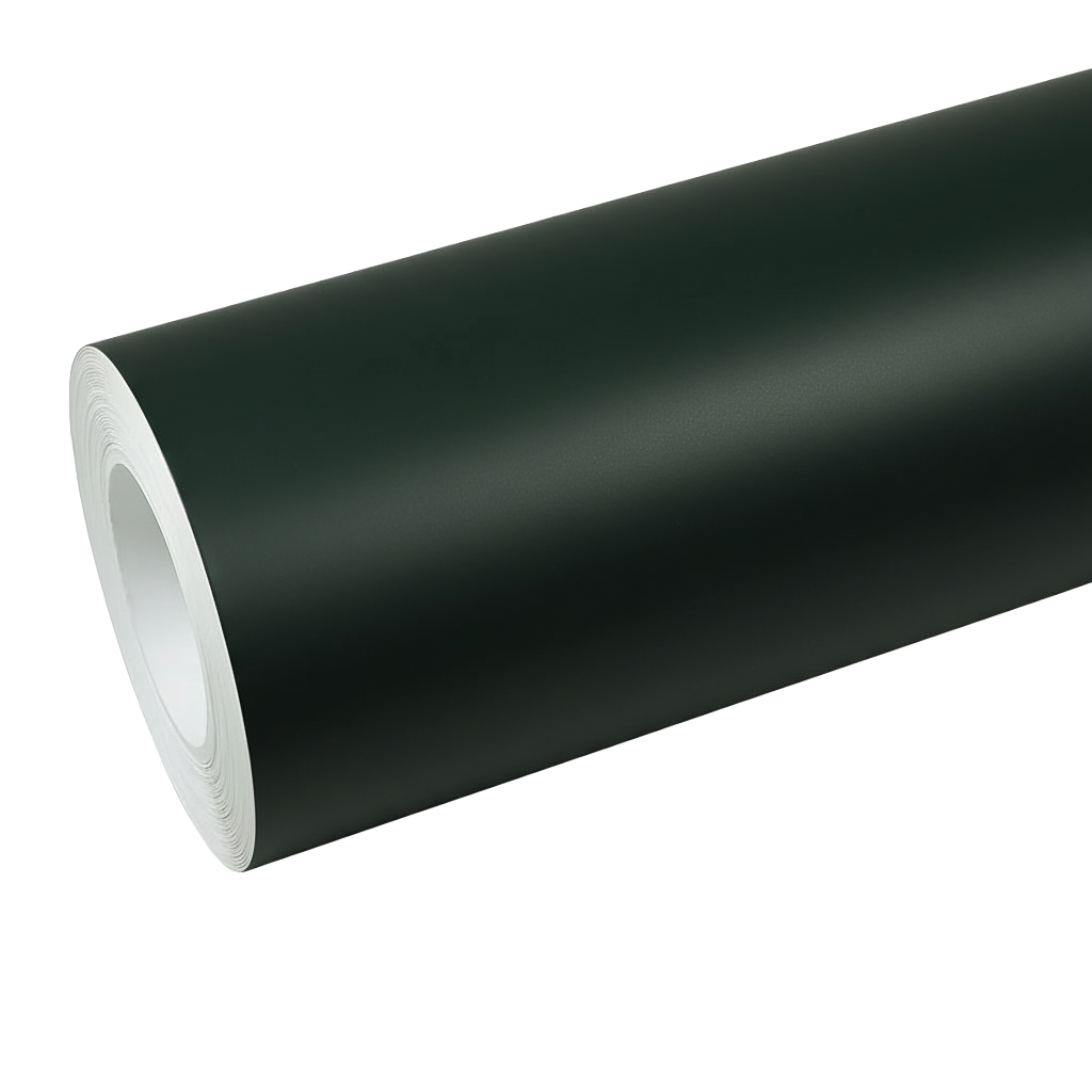 MATTE GREEN BLACK SILK