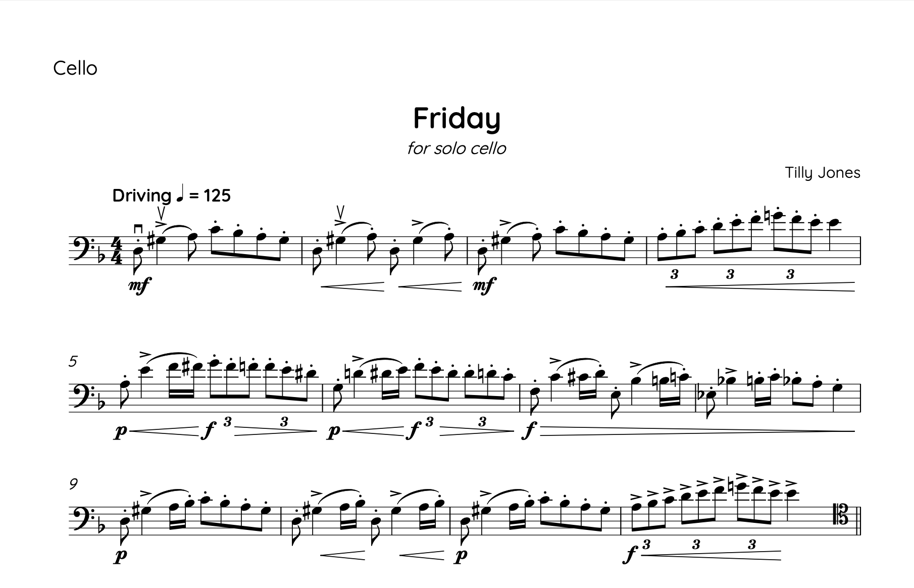Friday (Solo Cello)