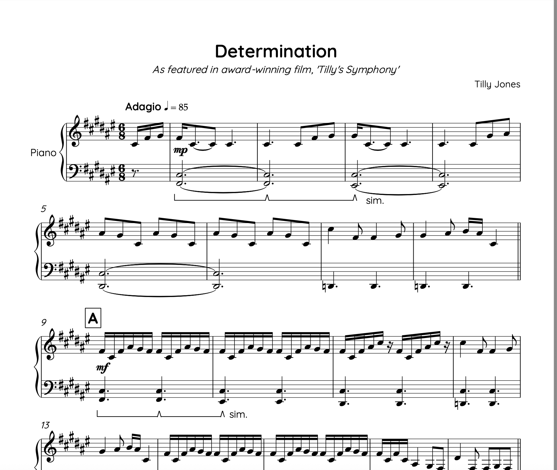 Determination (Solo Piano)