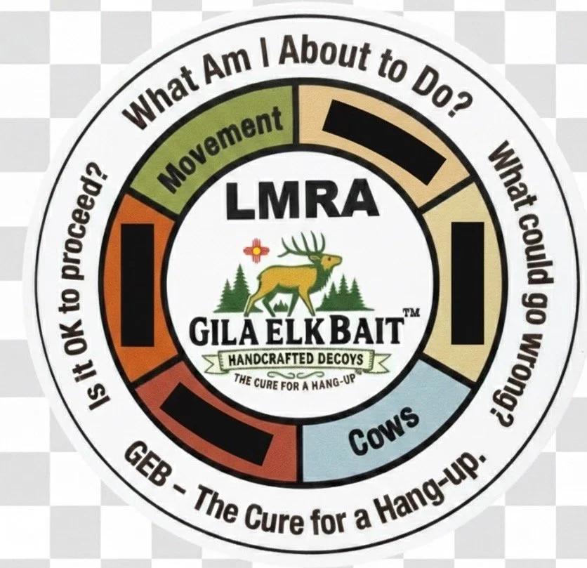 Last Minute Risk Assessment (LMRA) for Elk Bow Hunters  4"- Sticker (3-Count)