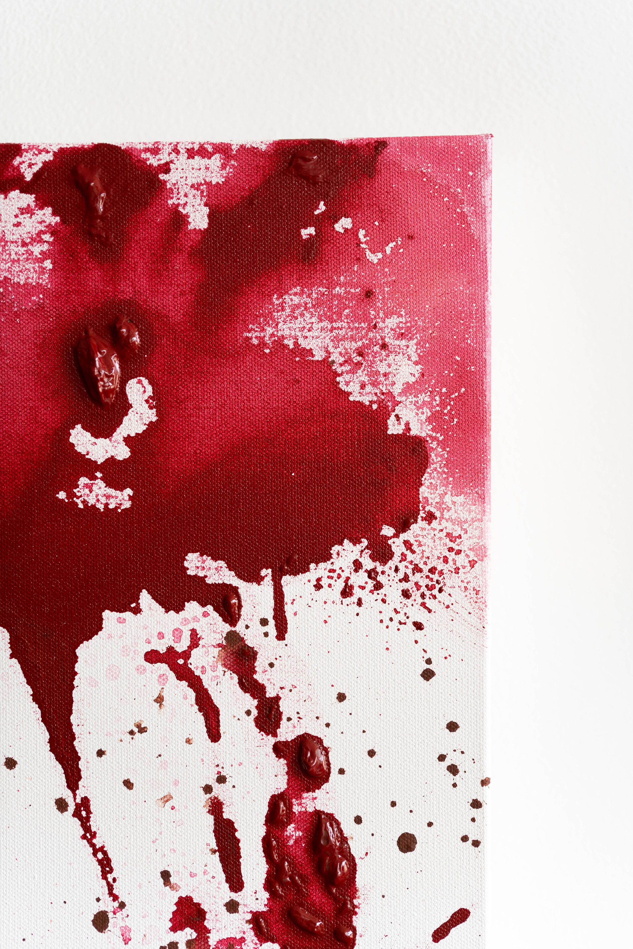 Fever Bloom | Original Abstract Painting by Georgia Stathopoulos top right corner closer