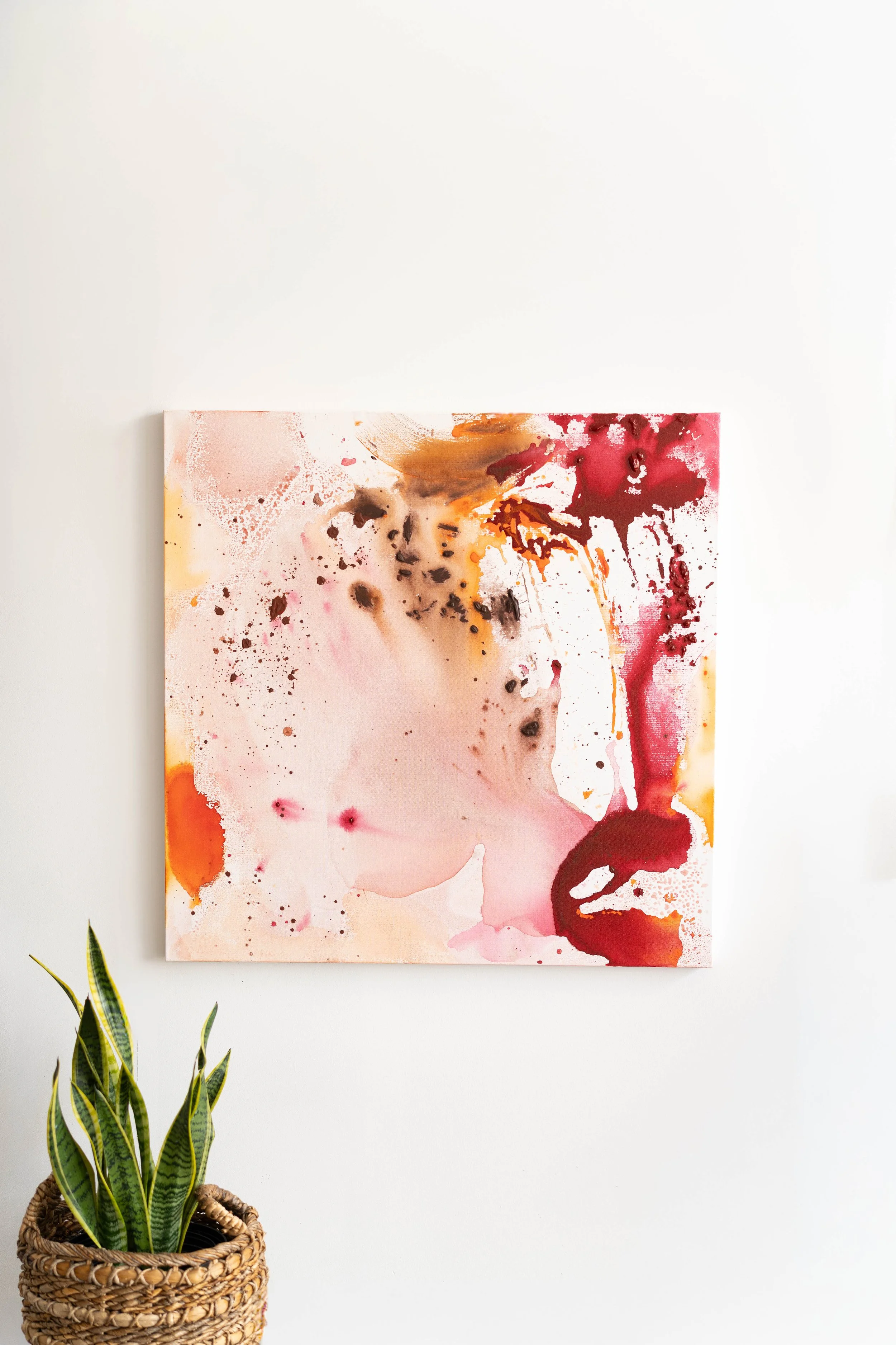 Fever Bloom | Original Abstract Painting by Georgia Stathopoulos with plant