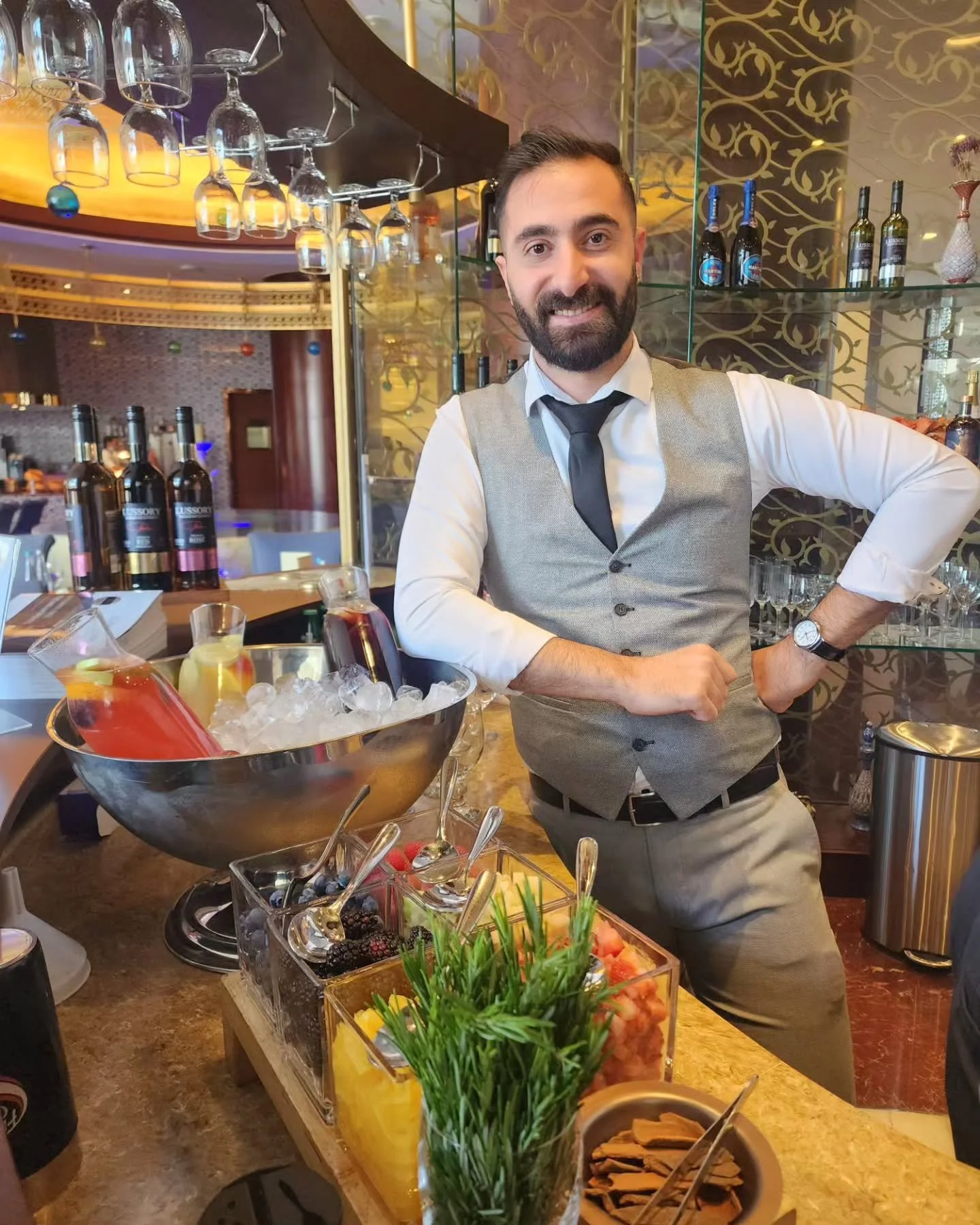 "Proud moment at Hilton Riyadh! 
Excited to showcase Estrella Damm &amp; Lussory wine to 65 Hilton GMs from the Middle East. 
Cheers to unforgettable hospitality experiences! 🥂✨ @estrelladamm @lussorywines 

#halal #nonalcoholic #wine #beerstag