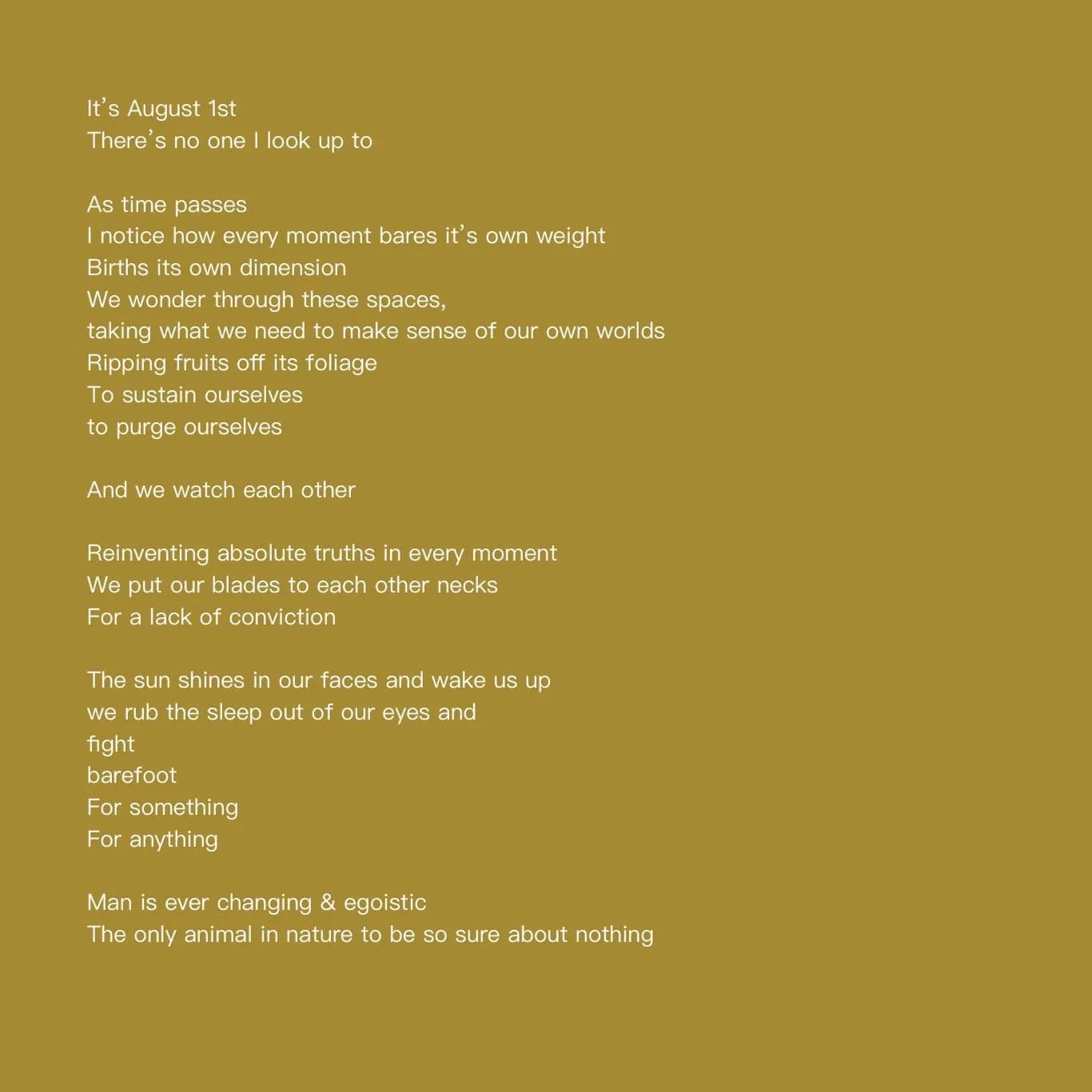 Diary entry 01/08/24