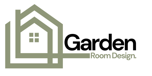 Logo with a stylized house outline and the words "Room Design".