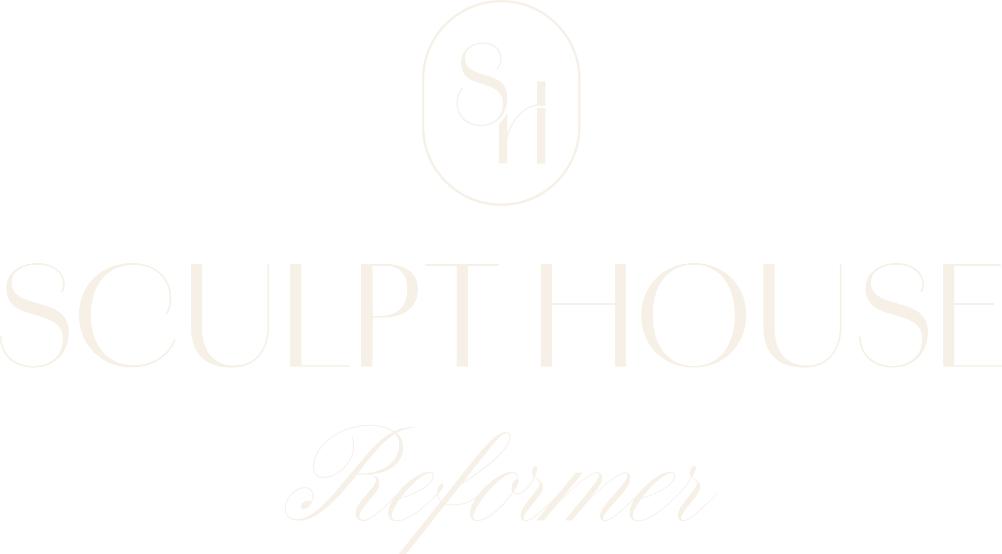 Logo for Southouse Reformer with a black background, featuring the words 'Southouse Reformer' in elegant serif and script fonts, and a circular emblem with the initials 'S' and 'R' inside.
