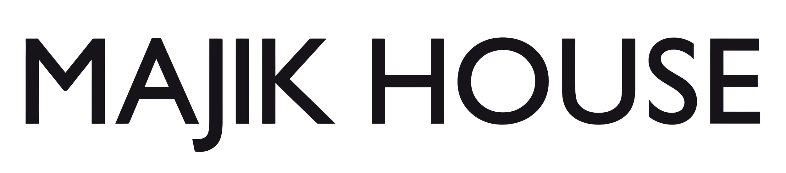 Text that says 'MAJK HOUSE' in bold black letters.