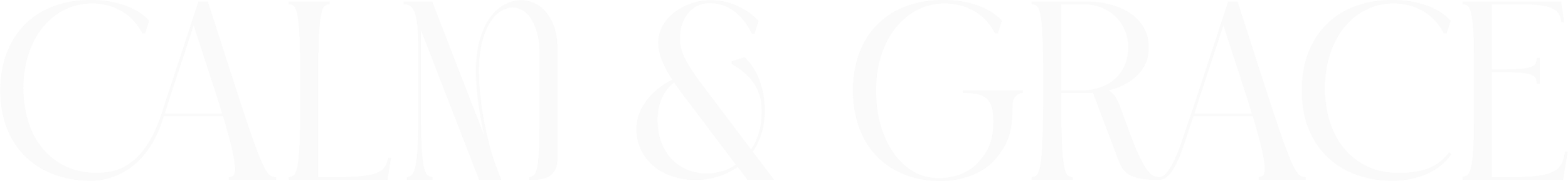 The name 'Calm & Grace' written in large, elegant white font on a black background.