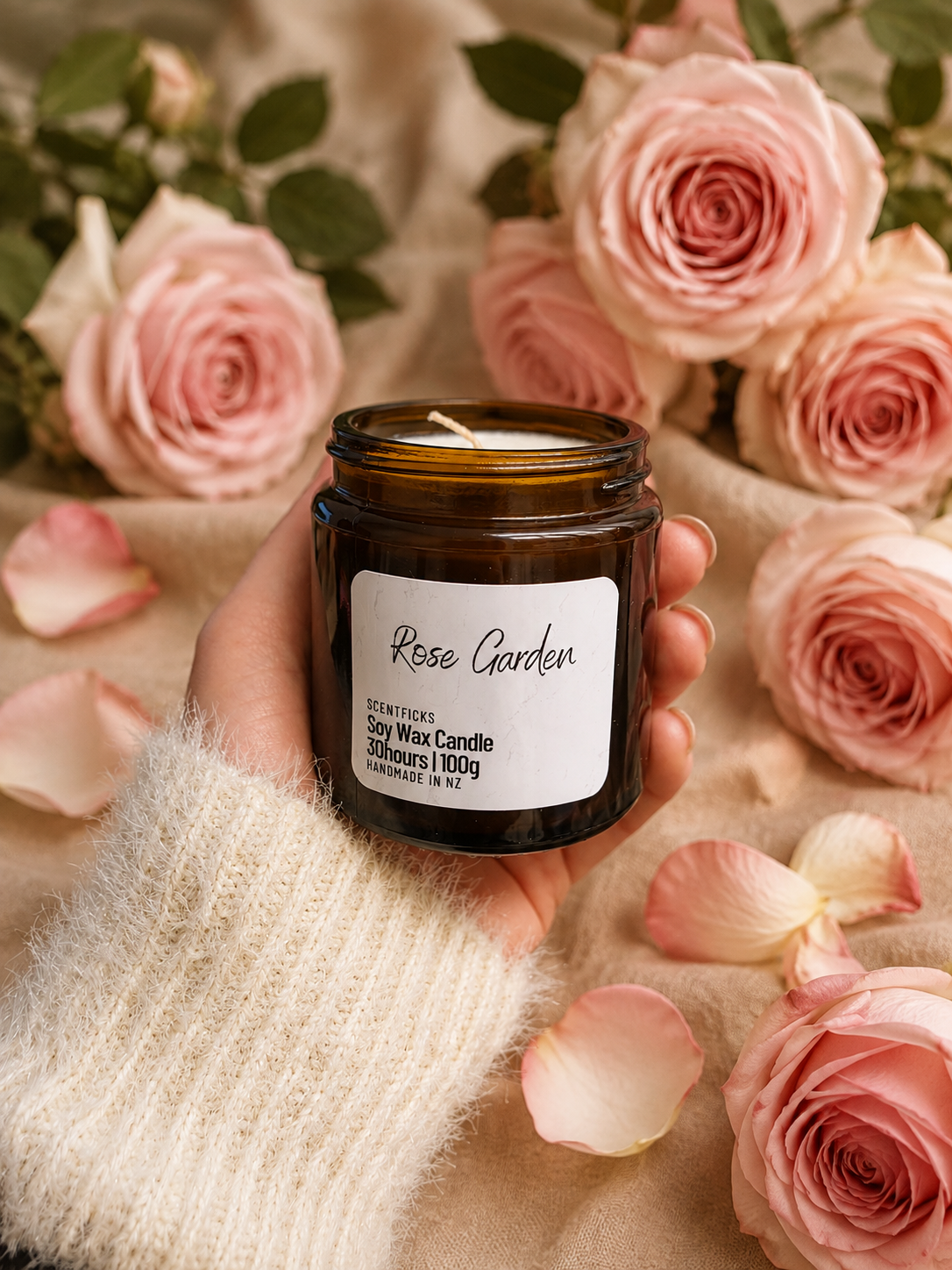 Soy Candle Rose Garden 100g