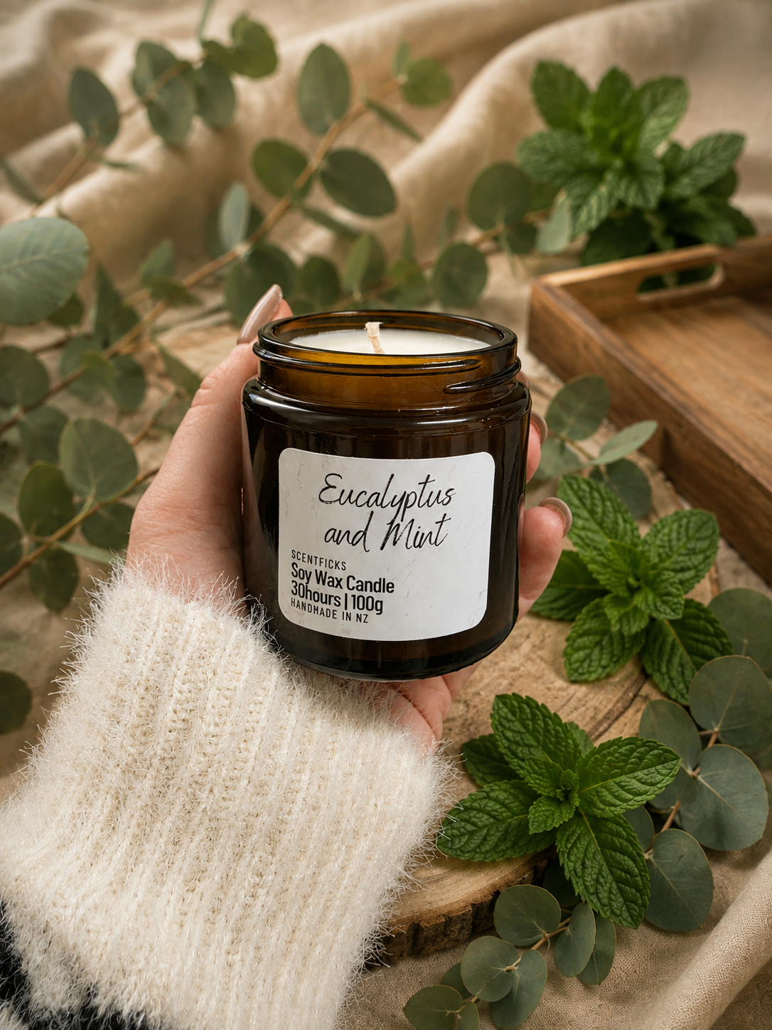 Soy Candle Eucalyptus & Mint 100g