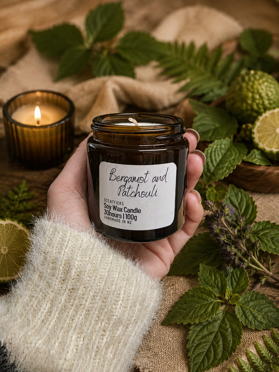 Soy Candle Bergamot & Patchouli 100g