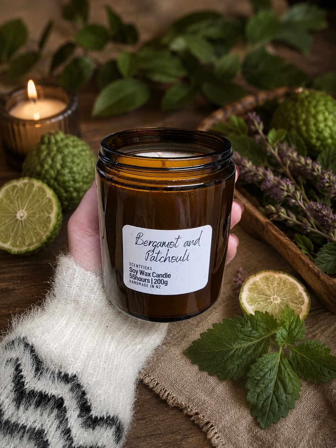 Soy Candle Bergamot & Patchouli 200g