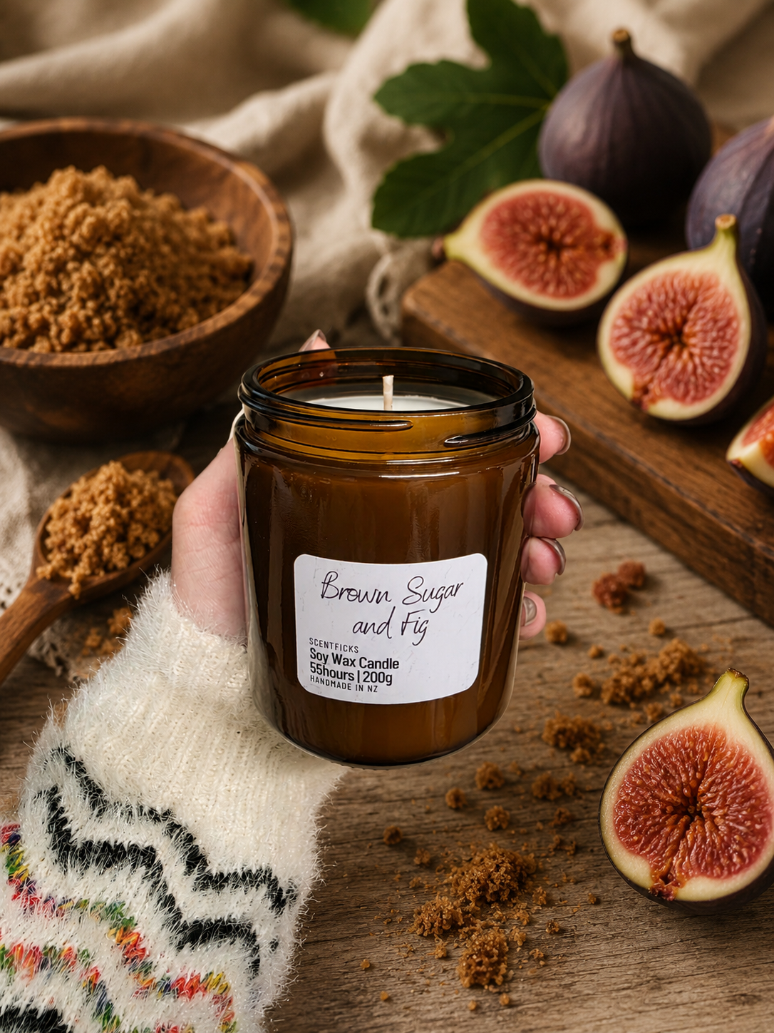 Soy Candle Brown Sugar & Fig 200g
