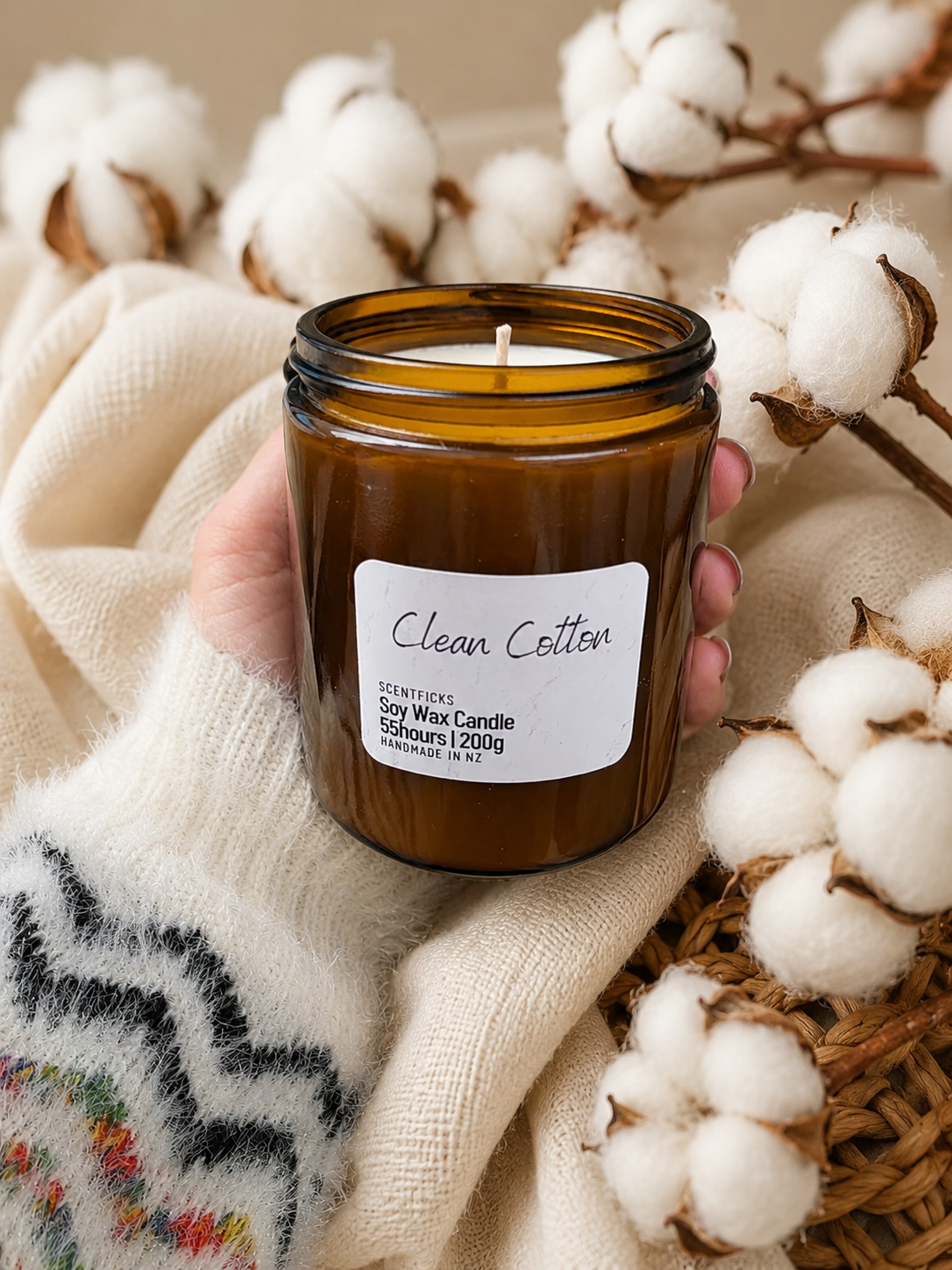 Soy Candle Clean Cotton 200g
