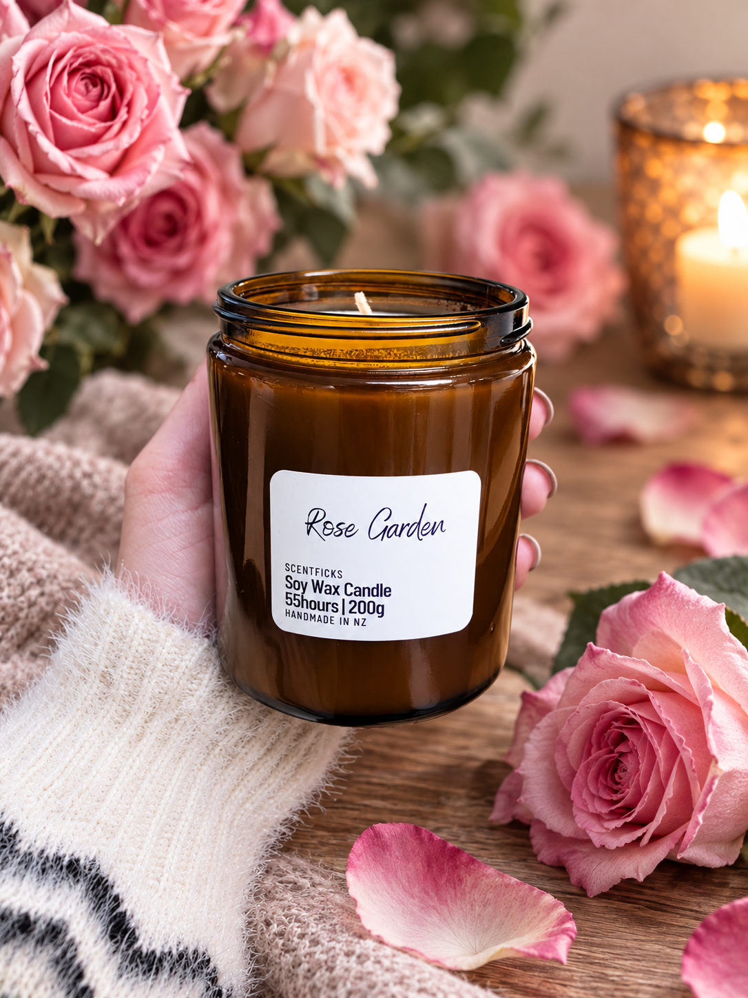 Soy Candle Rose Garden 200g