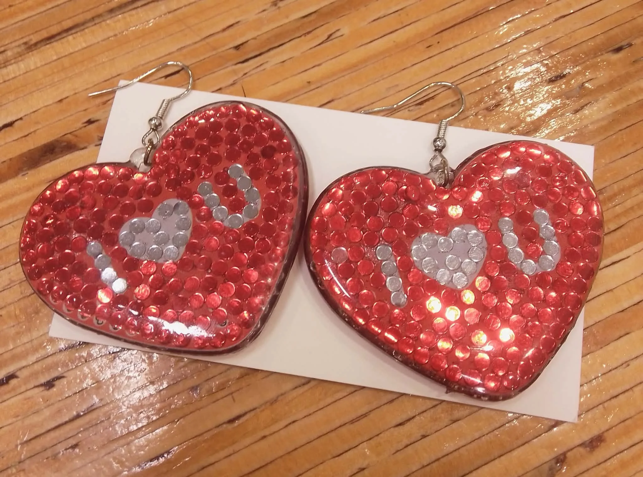 No. 83 - I Love You Diamond Art Earrings
