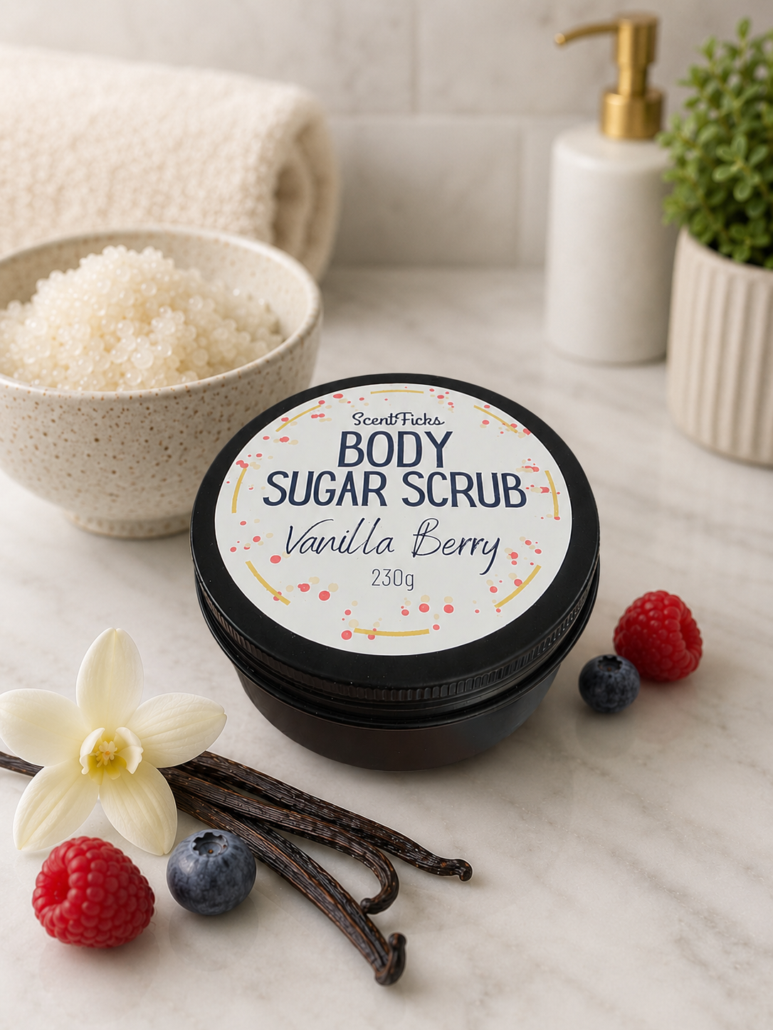 Body Sugar Scrub Vanilla Berry 230g