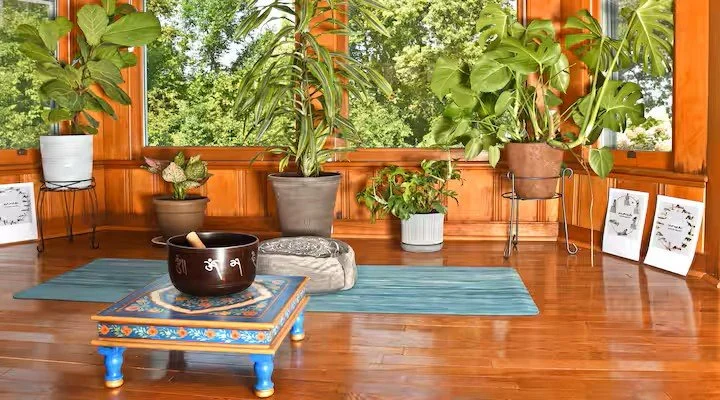 meditation room for private time, yoga, just being