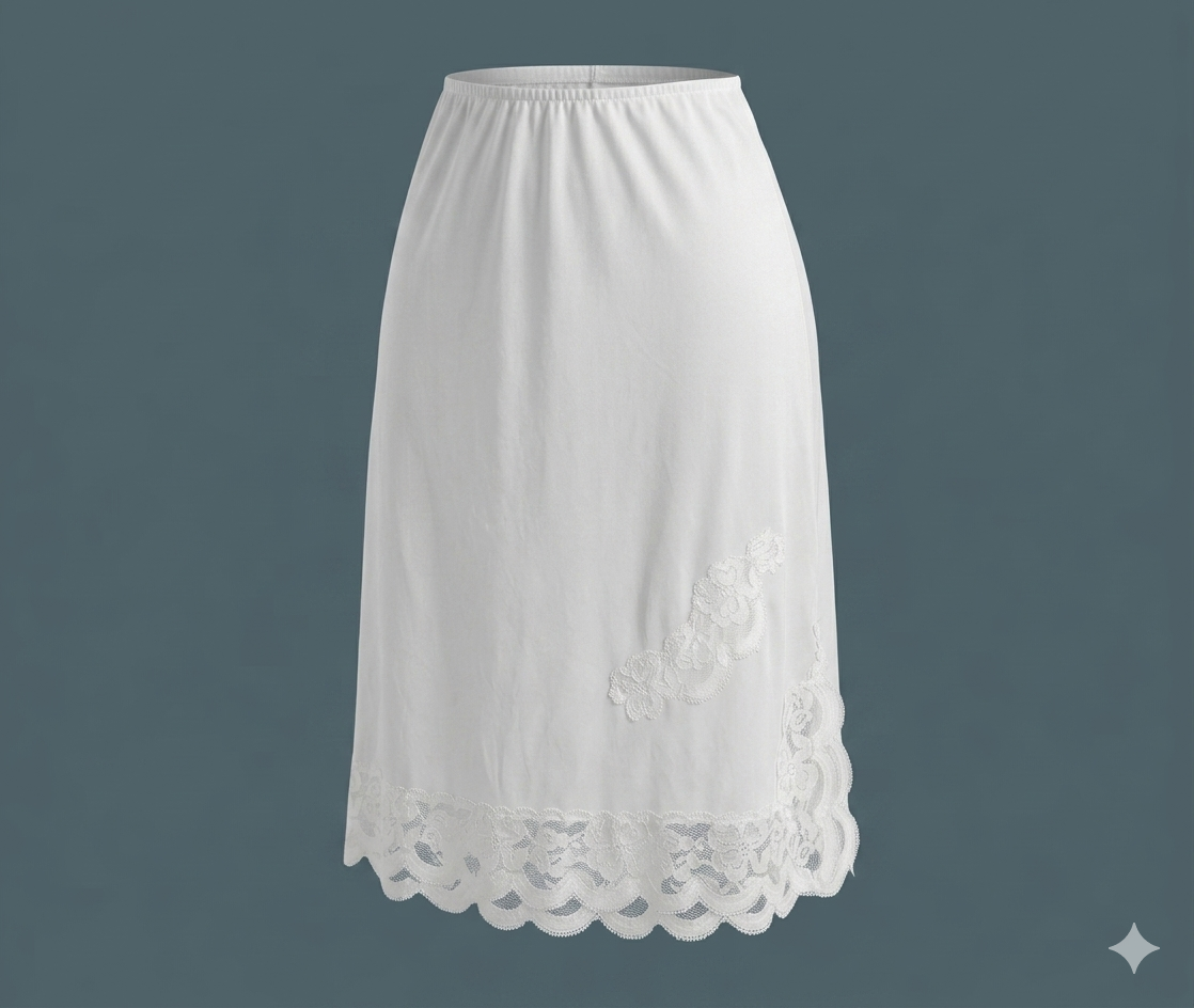 Vintage Lace Slip Skirt (Medium/Large)