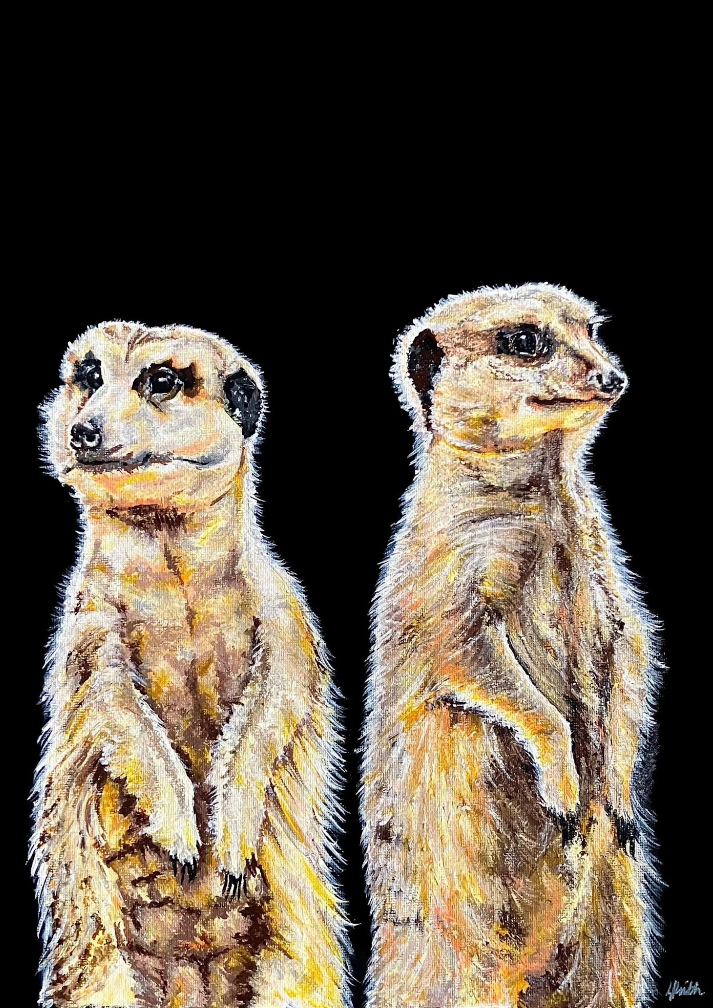 Cheeky Meerkats Canvas Print