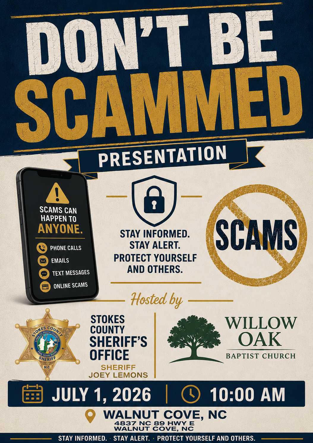 Don't Be Scammed Event