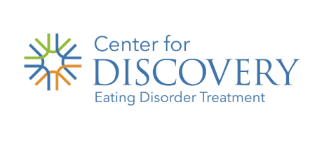 Center for Discovery Eating Disorder Treatment logo with a colorful abstract tree design.
