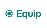 Logo with a geometric hexagon icon and the word 'Equip'