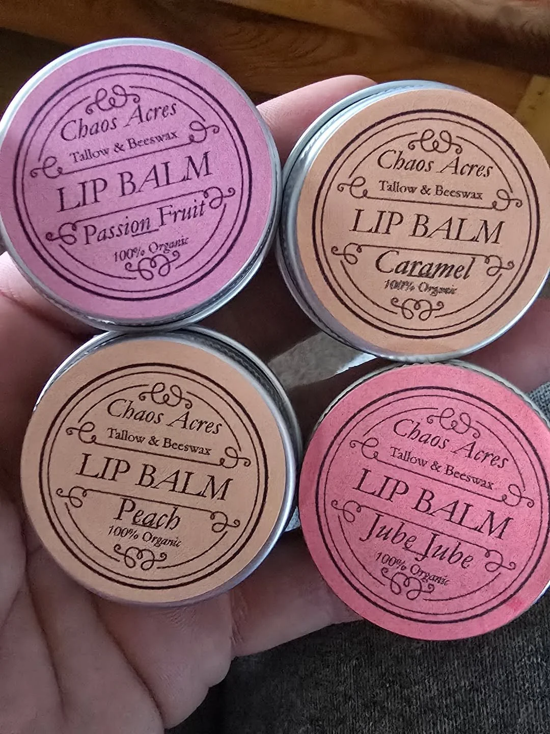 1 oz  Organic Tallow Lip Balm Tin