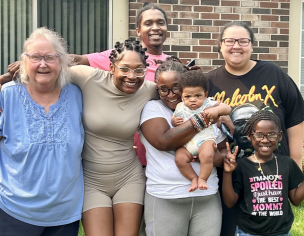 Photo of the author and her family