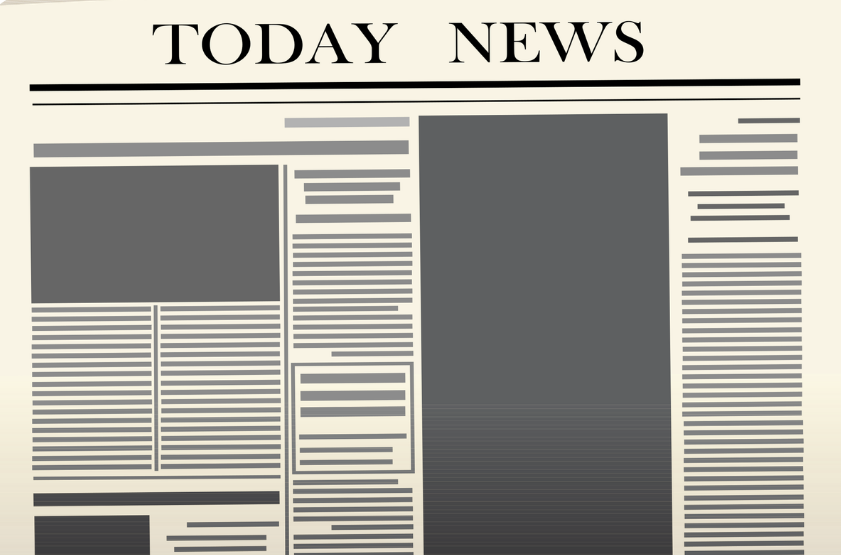 Today Newspaper with greyed out headlines.