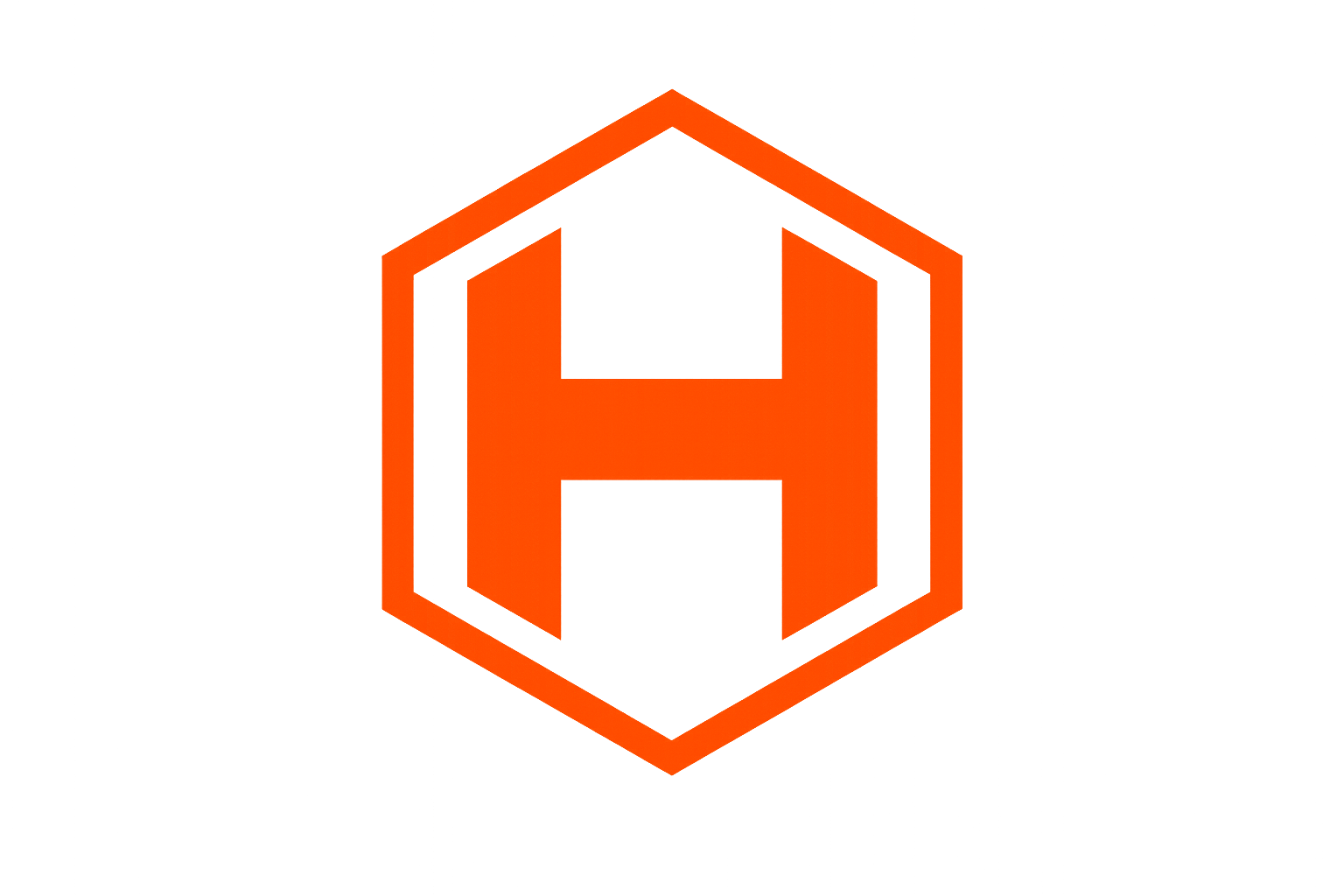 Hexforx H logo in an orange hexagon.