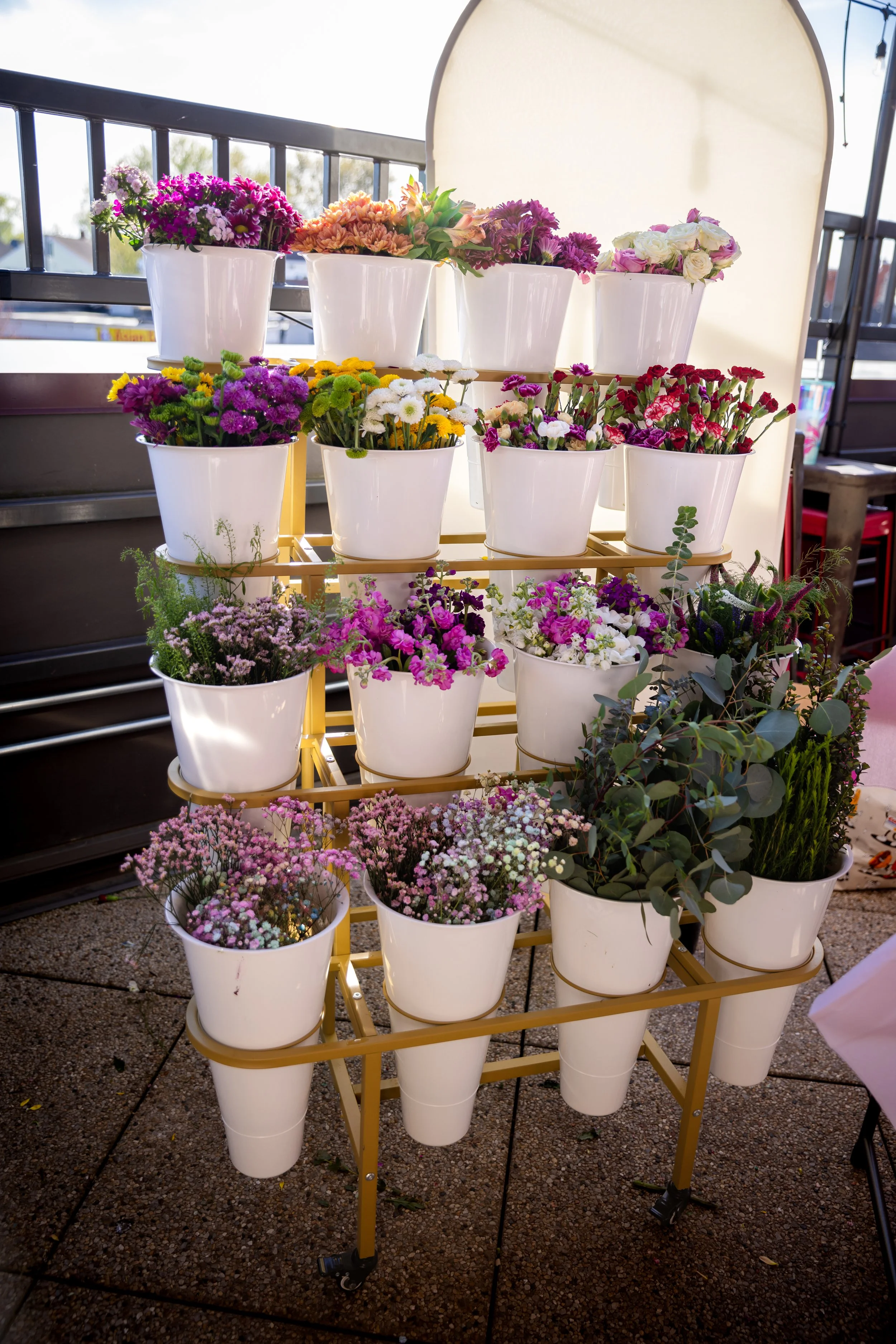 Flower bar full of blooms
