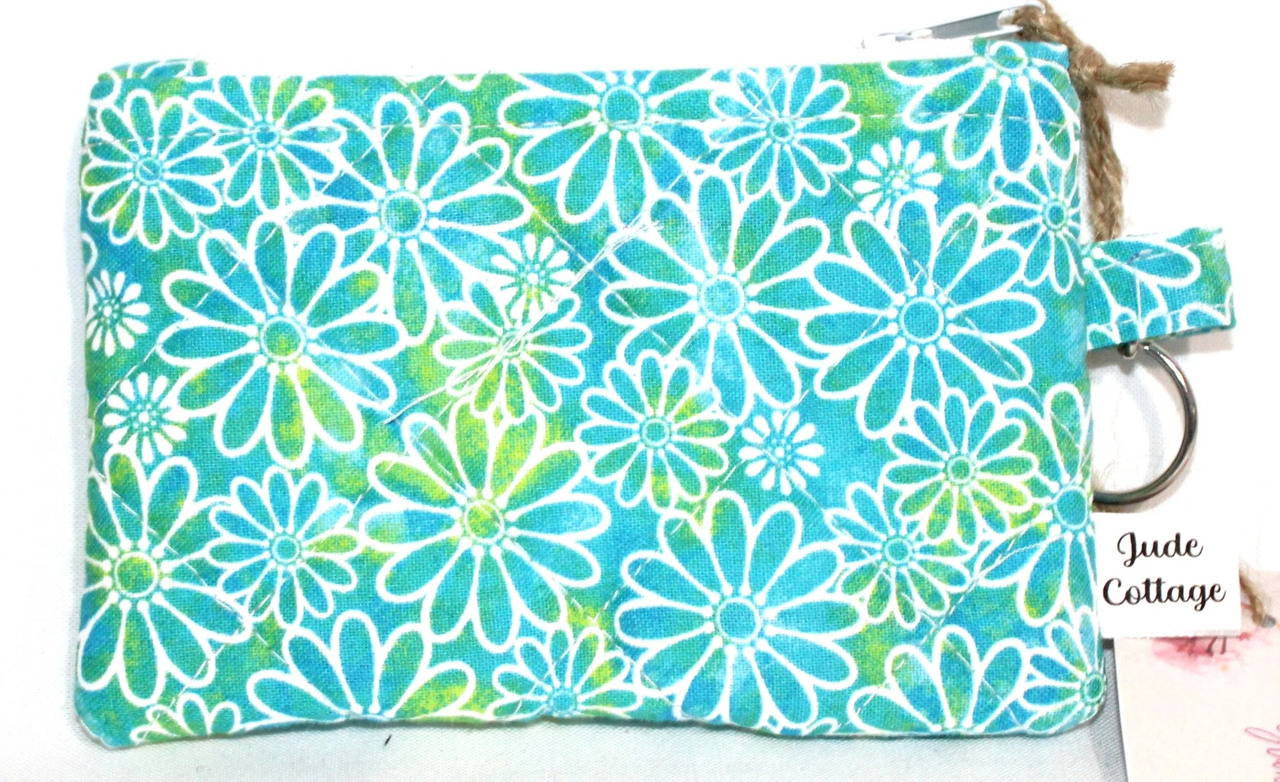 Neon Daisy Keychain Wallet