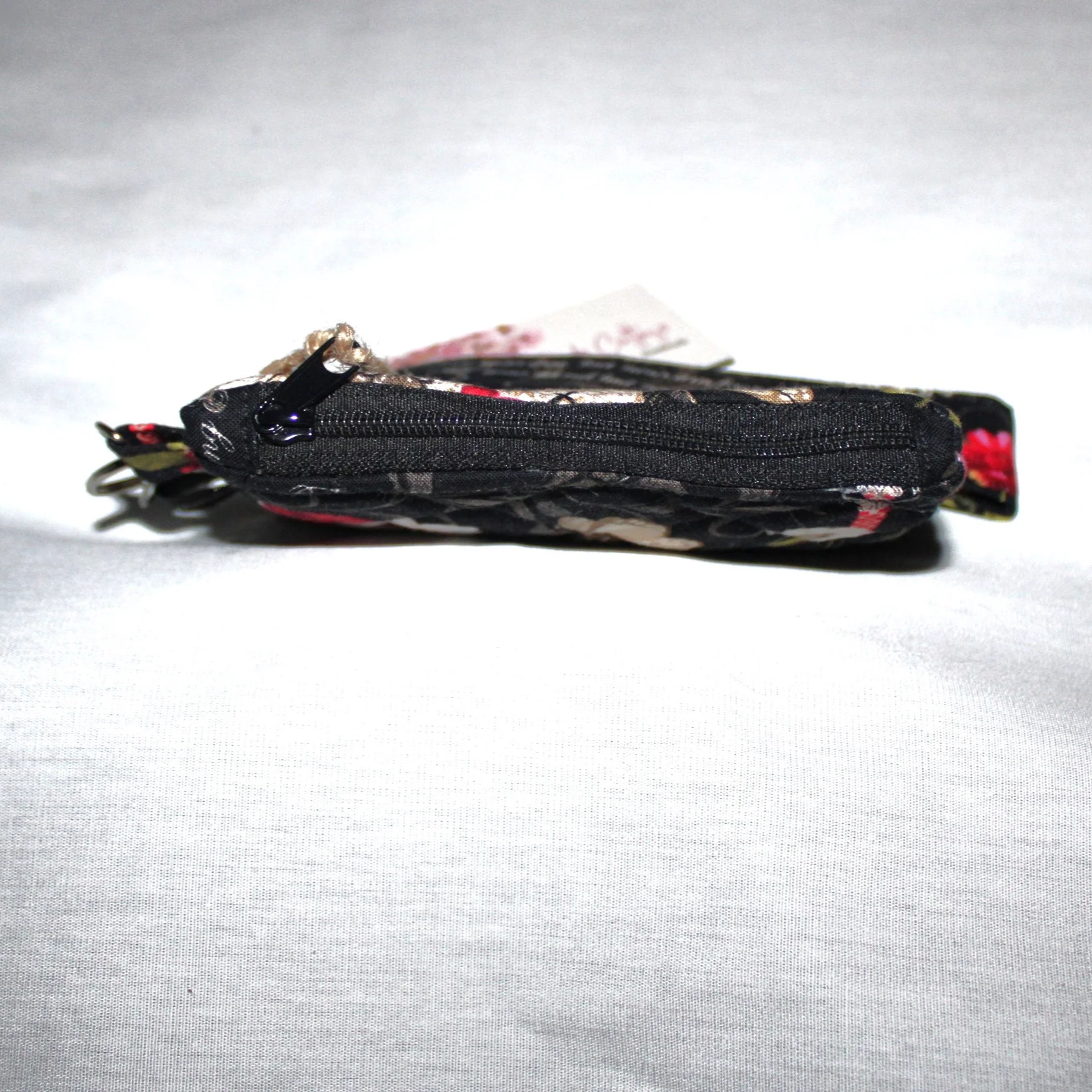 Top view of the Amazing Grace Wallet showing zip enclosure.