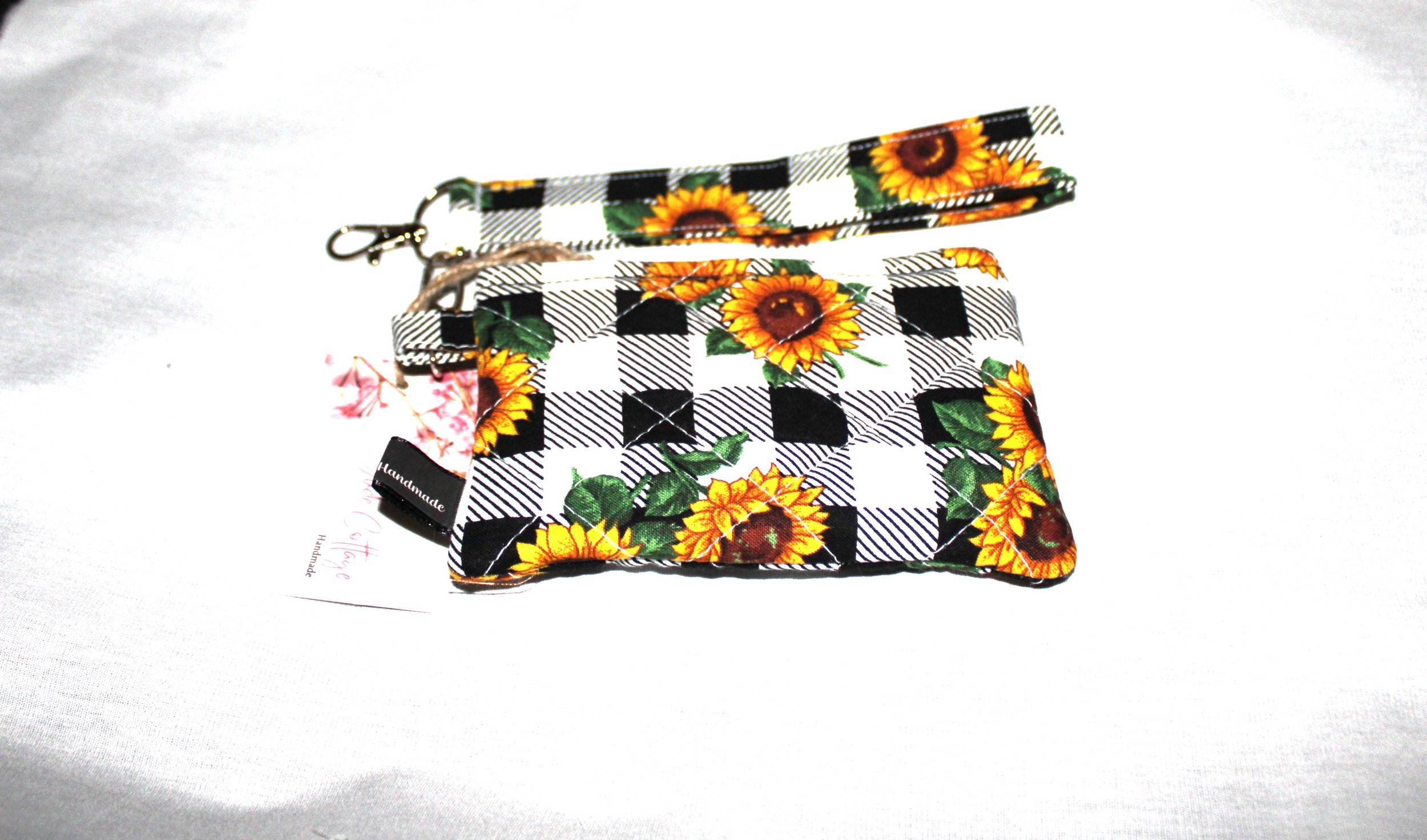 Sunflower Check Keychain Wallet Set