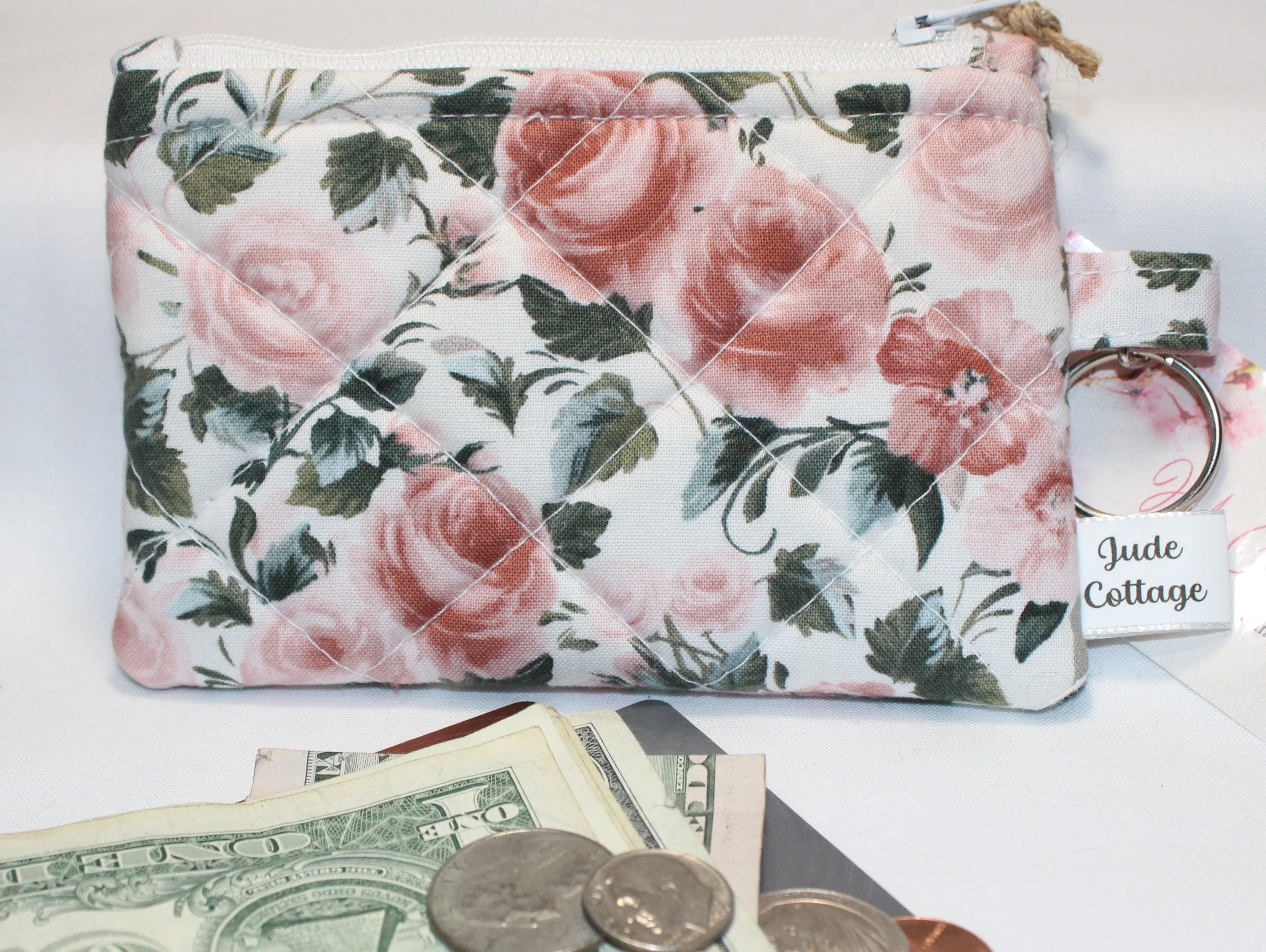 Rose Garden Keychain Wallet