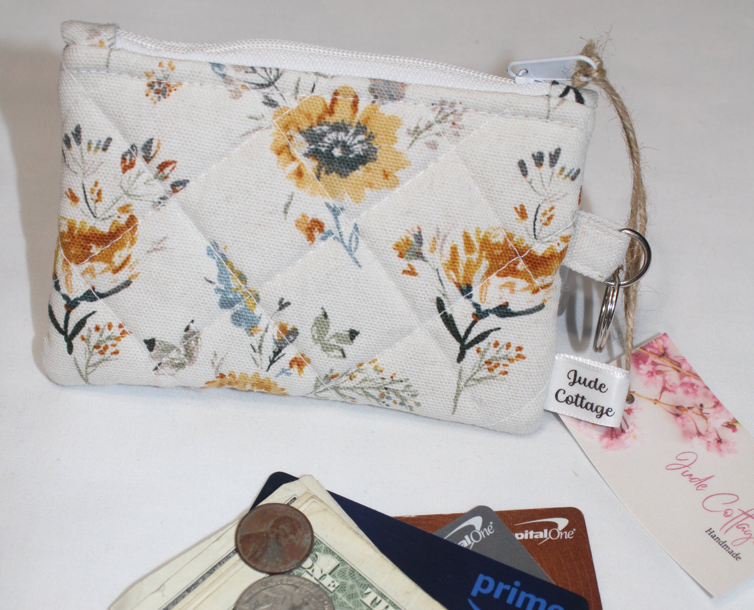 Dandelion Blue Keychain Wallet