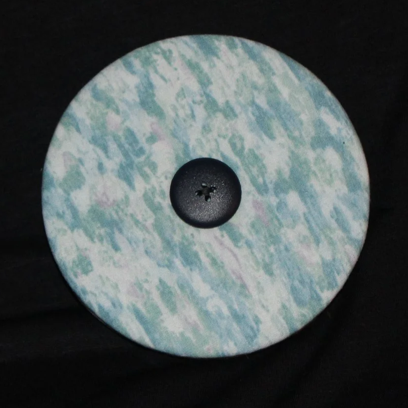 Front view of the Ocean Tide Card Holder featuring shades of blue, green, white, purple.