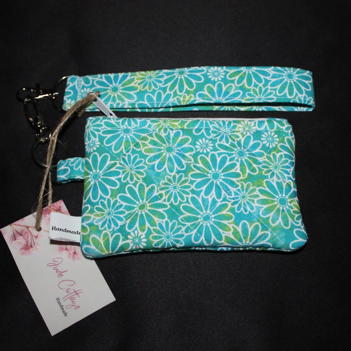 Neon Daisy Keychain Wallet