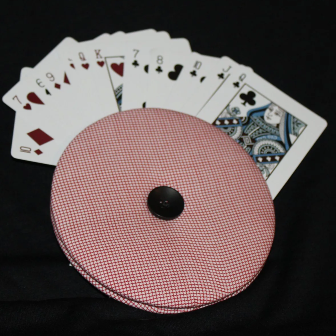 Red Check Card Holder