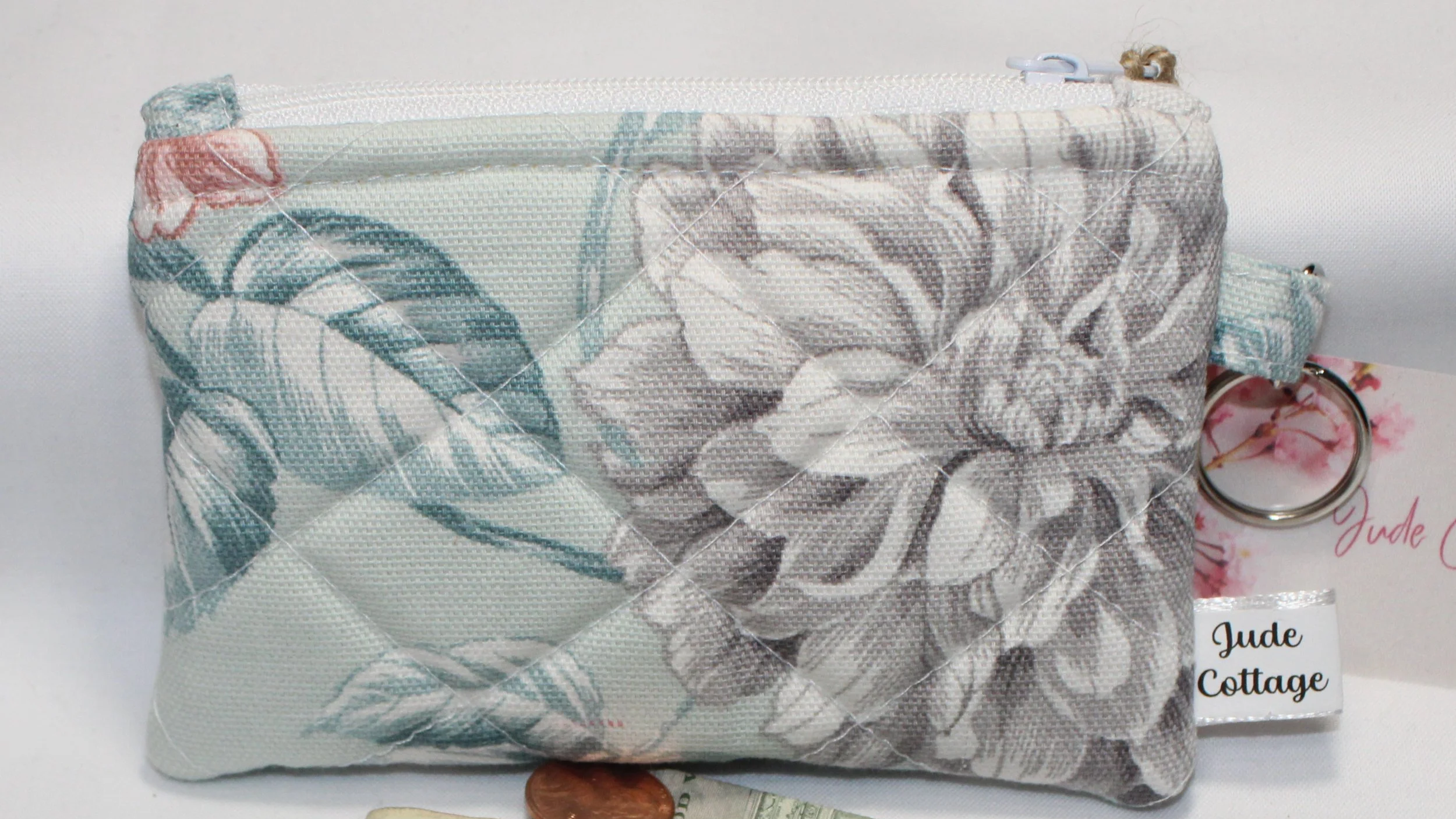 Magnolia Mint Keychain Wallet