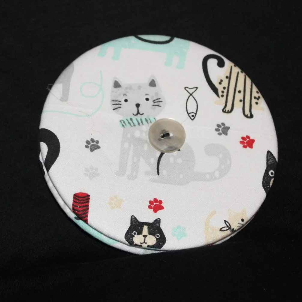 Front view of the Kitty Days Card Holder featuring an assortment of cats..