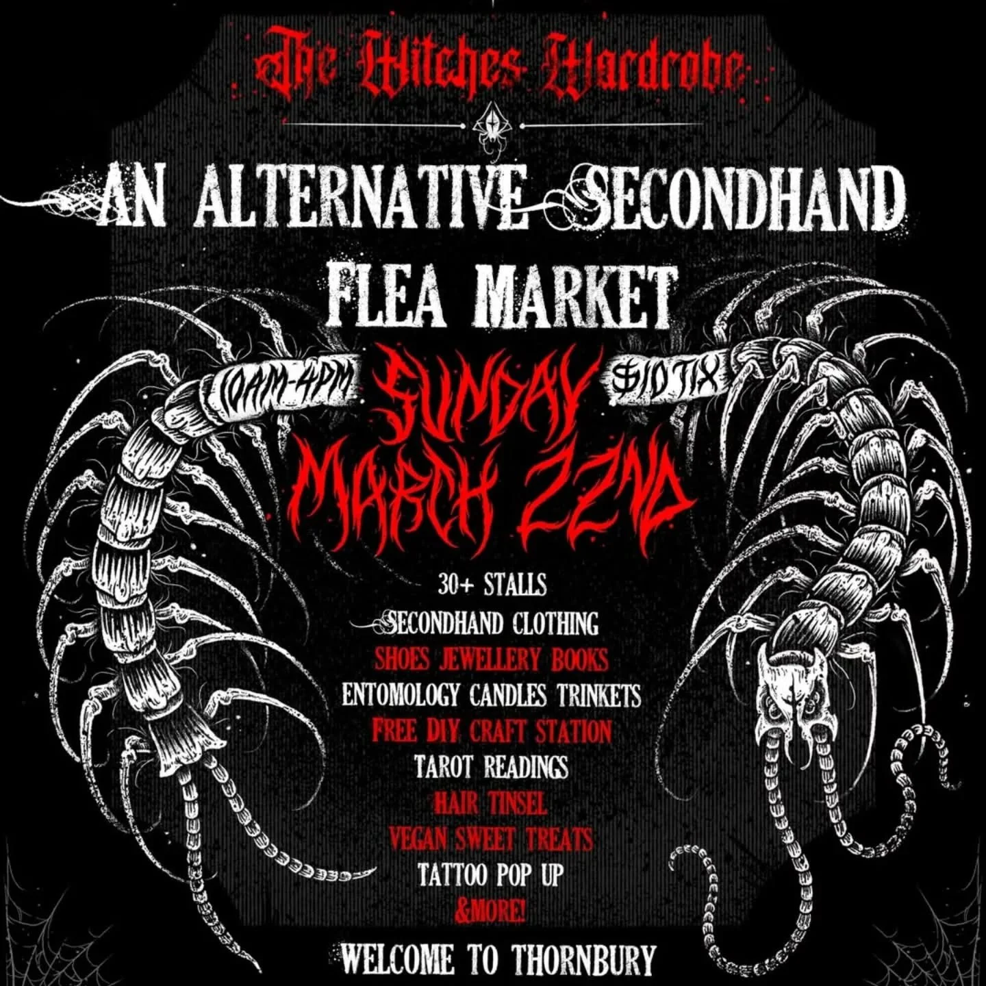 🚨 NEXT EVENT ANNOUNCEMENT 🚨

Hey everyone! Our next event will be at @thewitcheswardrobe.market on the 22nd of March! We're so excited to be a part of this incredible event. We have lots of amazing specimens for sale on the day that we can't wait t